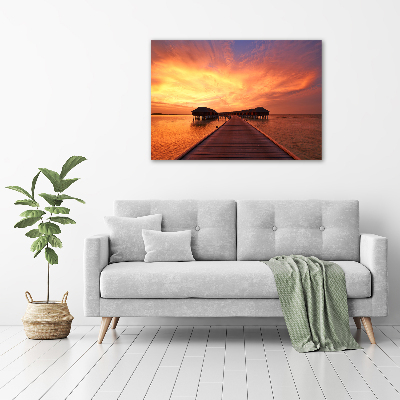 Bild auf Acrylglas Malediven Bungalows