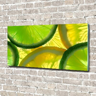 Acrylbild Fotodruck Limette und Zitrone