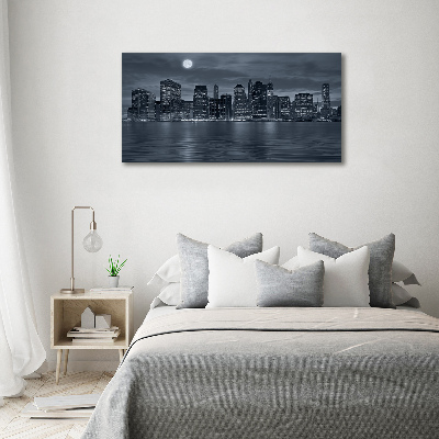 Acrylbild Fotodruck New York bei Nacht