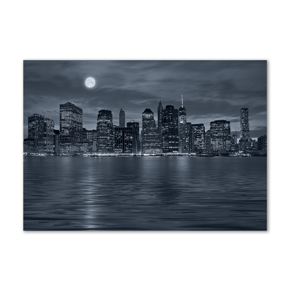 Acrylbild Fotodruck New York bei Nacht