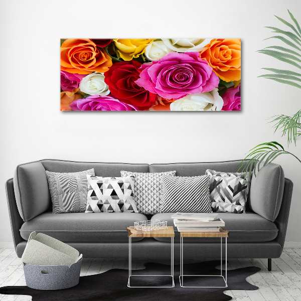 Acrylglas-Druck Bunte Rosen