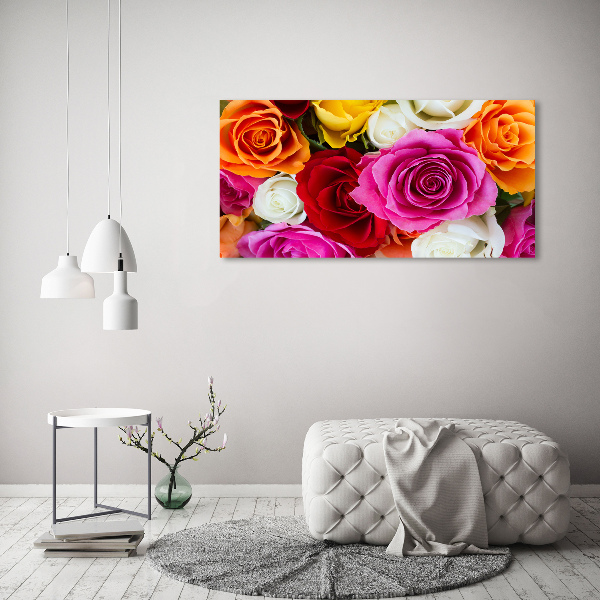 Acrylglas-Druck Bunte Rosen