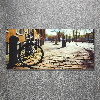 Acrylbild Fotodruck Radfahren in Amsterdam