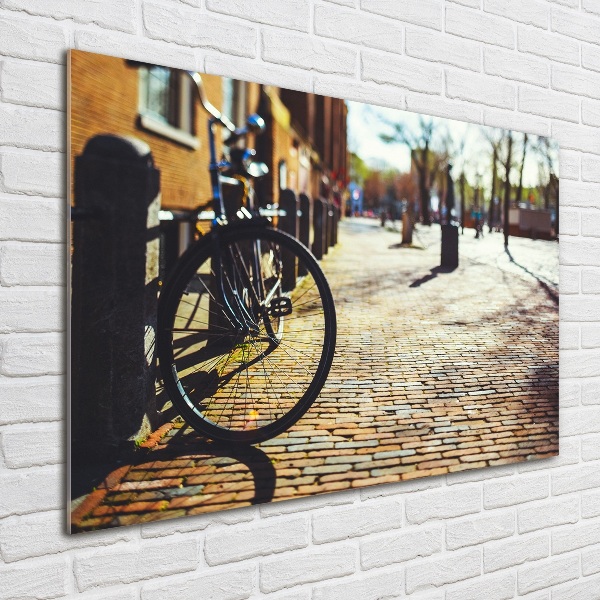 Acrylbild Fotodruck Radfahren in Amsterdam