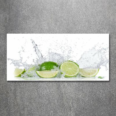 Foto auf Acryl Limetten und Wasser