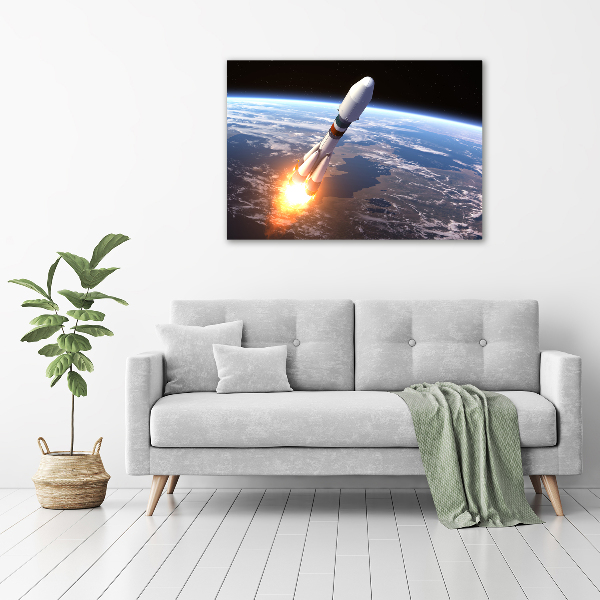 Acrylglas-Druck Weltraumrakete