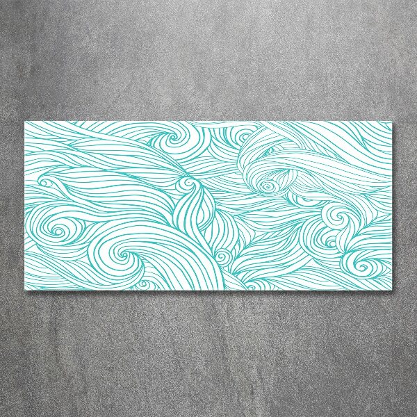 Acrylglas-Druck Blaue Wellen