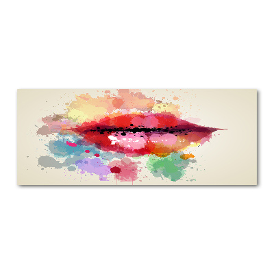 Foto auf Acryl Bunte Lippen