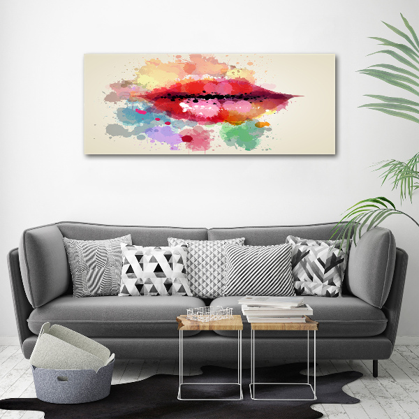 Foto auf Acryl Bunte Lippen