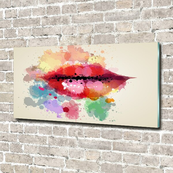 Foto auf Acryl Bunte Lippen