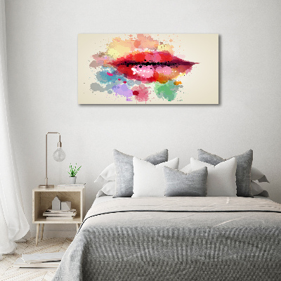 Foto auf Acryl Bunte Lippen