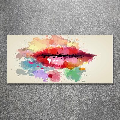 Foto auf Acryl Bunte Lippen