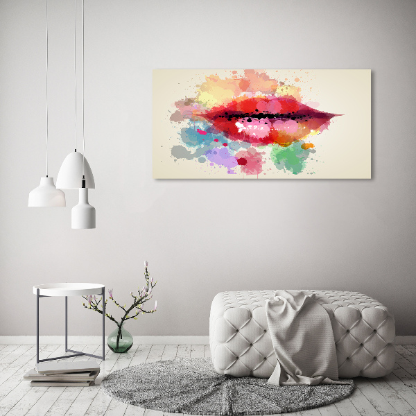 Foto auf Acryl Bunte Lippen
