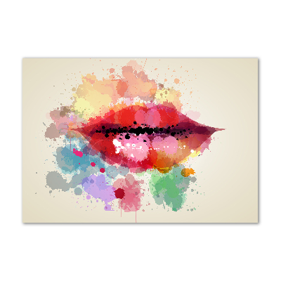Foto auf Acryl Bunte Lippen