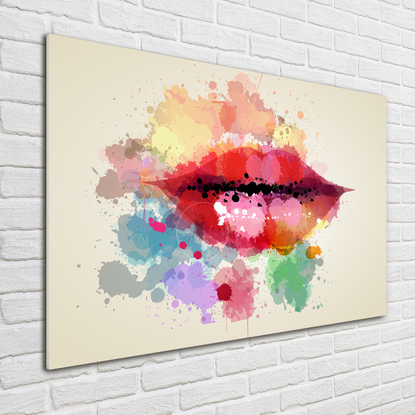 Foto auf Acryl Bunte Lippen