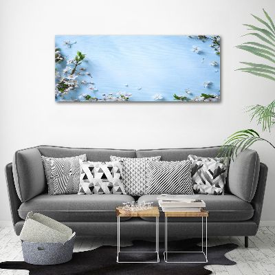 Foto auf Acryl Kirschblüten im Hintergrund