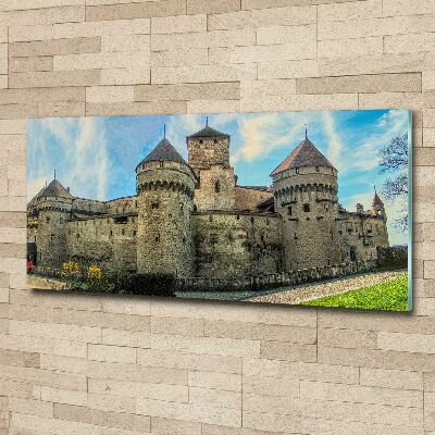 Foto auf Acryl Ein Schloss in der Schweiz