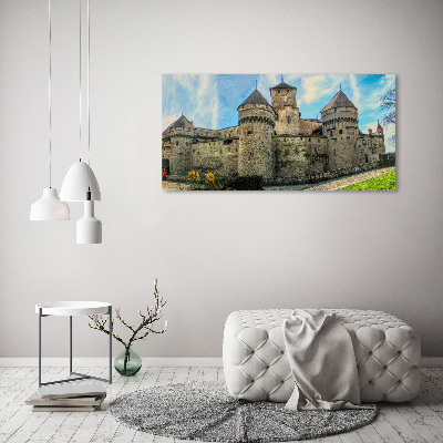 Foto auf Acryl Ein Schloss in der Schweiz