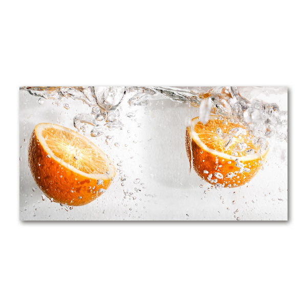 Acrylglas-Druck Orangen unter Wasser