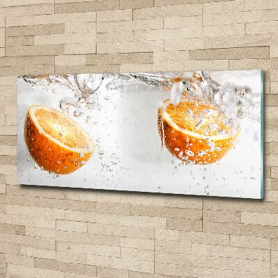 Acrylglas-Druck Orangen unter Wasser