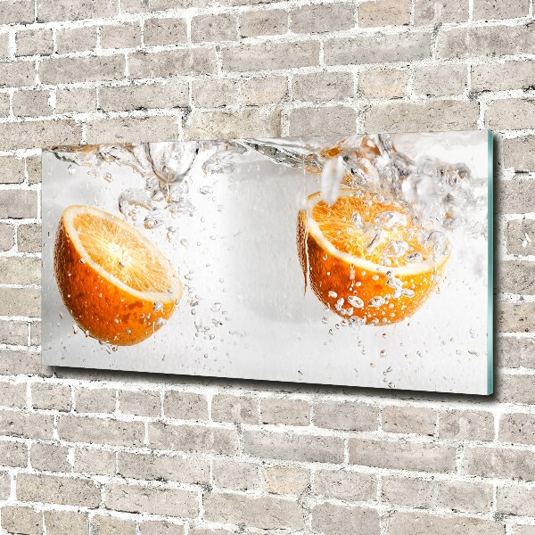 Acrylglas-Druck Orangen unter Wasser