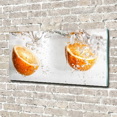 Acrylglas-Druck Orangen unter Wasser