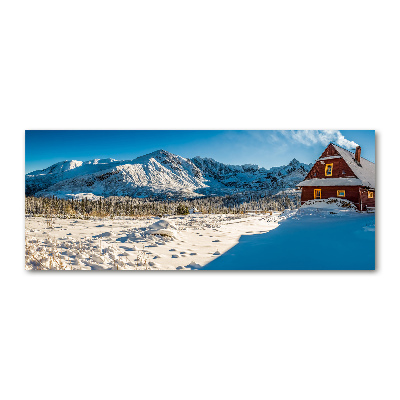 Bild auf Acrylglas Ein Ferienhaus in den Bergen