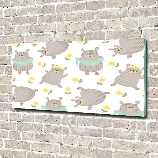 Bild auf Acrylglas Teddybär-Illustration