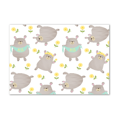 Bild auf Acrylglas Teddybär-Illustration