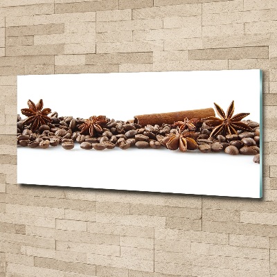 Acrylbild Fotodruck Kaffeebohnen Zimt