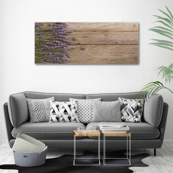 Acrylbild Fotodruck Lavendel auf Holz