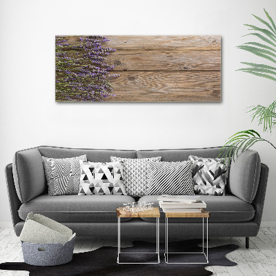 Acrylbild Fotodruck Lavendel auf Holz