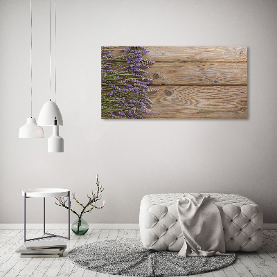 Acrylbild Fotodruck Lavendel auf Holz