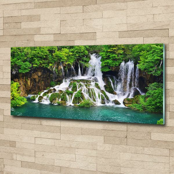 Acrylbild Fotodruck Wasserfall in den Bergen