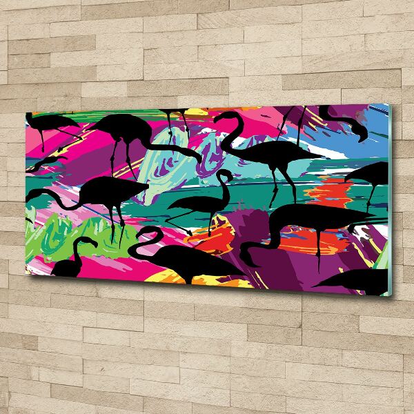 Acrylbild Fotodruck Flamingos