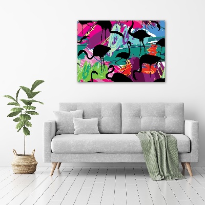Acrylbild Fotodruck Flamingos