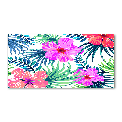 Acrylbild Fotodruck Hawaiianische Blumen