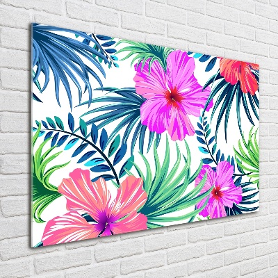 Acrylbild Fotodruck Hawaiianische Blumen