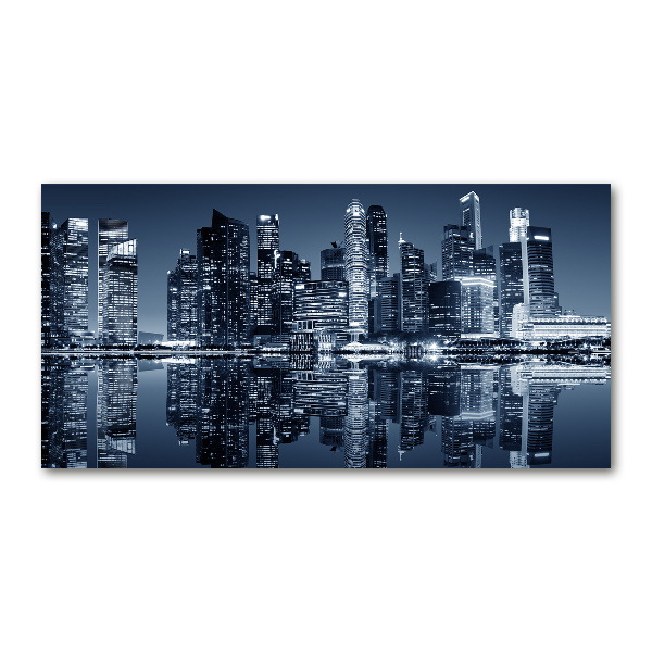 Acrylbild Fotodruck Singapur bei Nacht