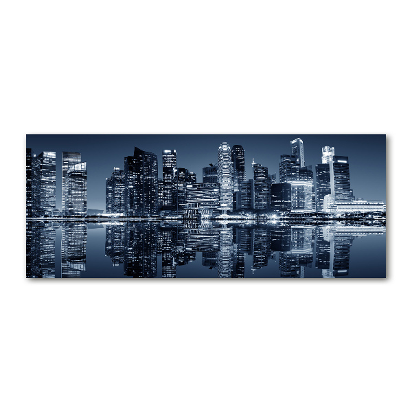 Acrylbild Fotodruck Singapur bei Nacht