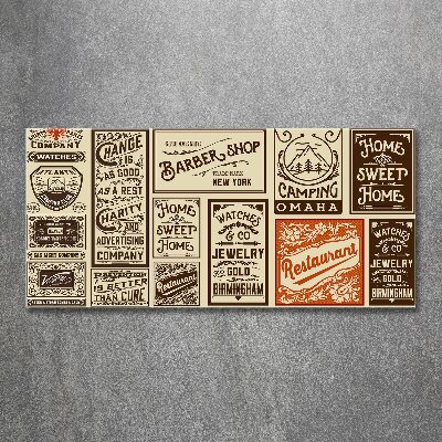 Bild auf Acrylglas Werbung und Etiketten