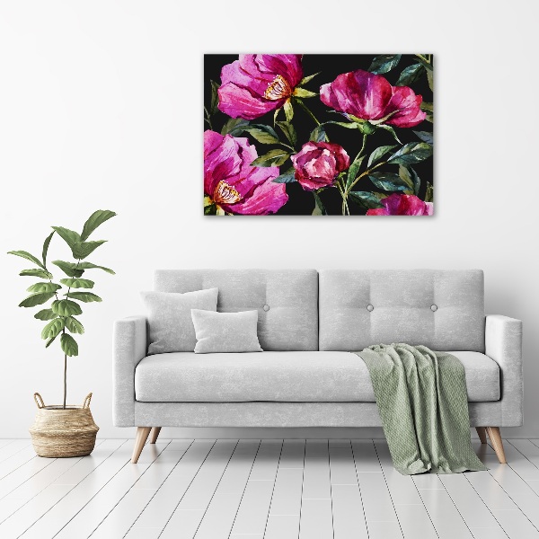 Bild auf Acrylglas Rosa Pfingstrosen