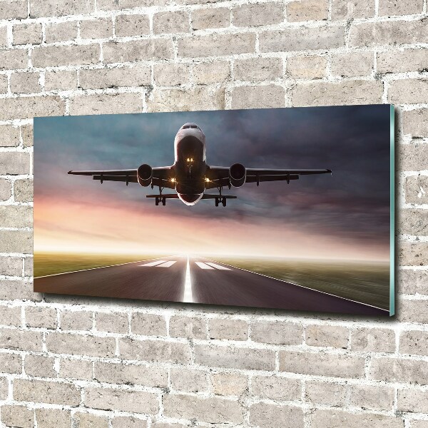 Acrylbild Fotodruck Ein Flugzeug startet