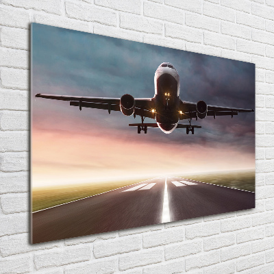 Acrylbild Fotodruck Ein Flugzeug startet