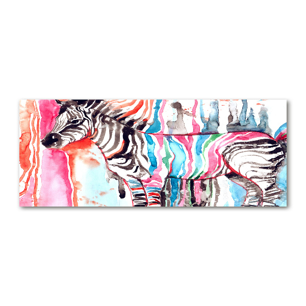 Acrylglas-Druck Buntes Zebra