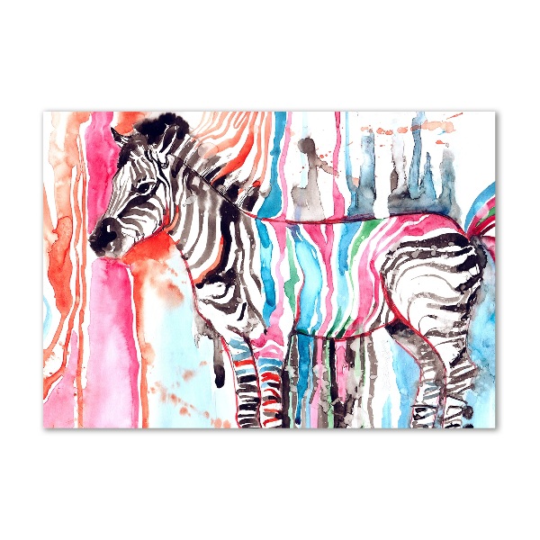 Acrylglas-Druck Buntes Zebra