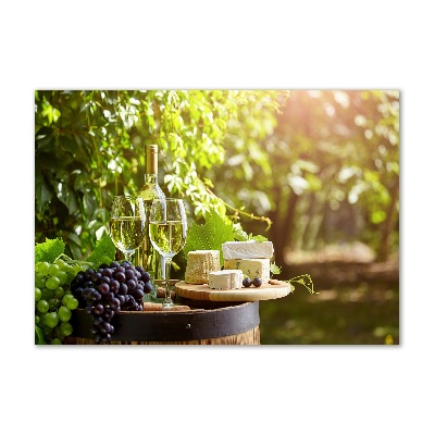 Acrylglas-Druck Wein und Snacks