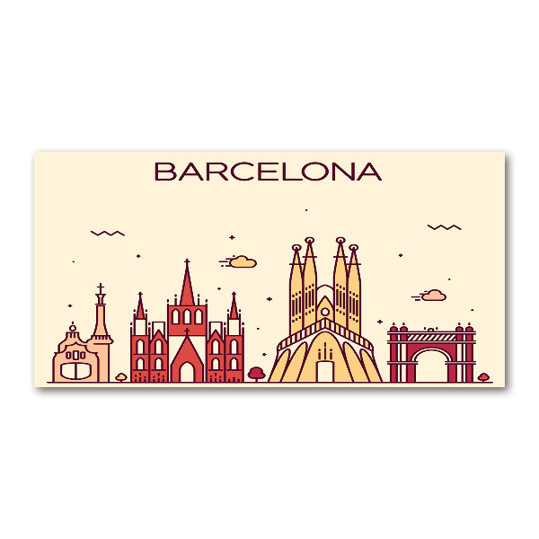 Acrylbild Fotodruck Die Inschrift Barcelona