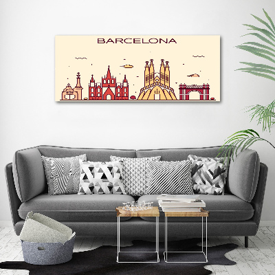 Acrylbild Fotodruck Die Inschrift Barcelona