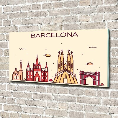 Acrylbild Fotodruck Die Inschrift Barcelona